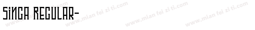 Singa Regular字体转换